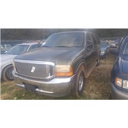 2000 FORD EXCURSION, VIN/SN:1FMNU42SYEA02271 - V8 GAS ENGINEM, A/T, ODOMETER READING 119,768 MILES