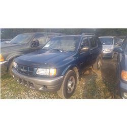 2000 ISUZU RODEO SUV, VIN/SN:4S2CK58D4Y4333564 - V4 GAS ENGINE, 5 SPD TRANS, ODOMETER READING 160,86