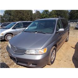 1999 HONBDA ODYSSEY PASSENGER VAN, VIN/SN:2HKJRL1862XH534384 - 6 CYL GAS ENG, A/T