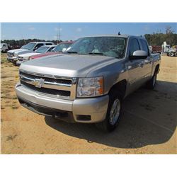 2008 CHEVROLET SILVERADO Z71 PICKUP, VIN/SN:3GCEK13M68G182847 - 4X4, CREW CABM, V8 GAS ENG, A/T, ODO