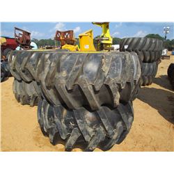 (2) 30.5-32 SKIDDER TIRES W/SWEDA RIMS, FITS DEERE & TIGERCAT