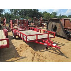 2017 TAG TRAILER, VIN/SN:JH020917771435N01 - 6.5' X 14', S/A, 28" DOVETAIL, FOLD UP RAMP, WOOD FLOOR