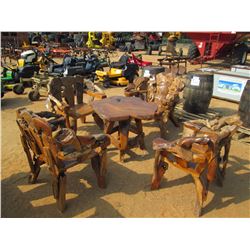 TEAK WOOD TABLE W/ 4 CHAIRS