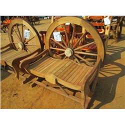 WAGON WHEEL BENCH