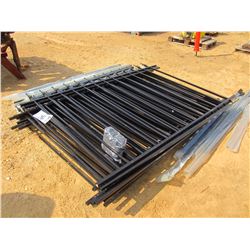 (14) SECTION 5' X 7' METAL FENCE W/POST