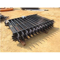 (14) SECTION 60X84" METAL FENCE W/ POST