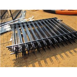 (14) SECTION 60X84" METAL FENCE W/ POST