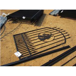 48" METAL HORSE HEAD GATE W/ POST