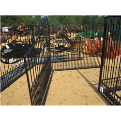 16' IRON GATE, DEER HEAD SCENE W /POST