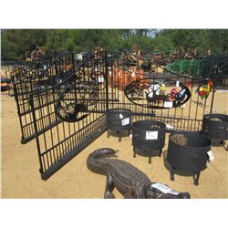16' DEER SCENE IRON GATE W/ POST