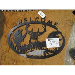 WILDLIFE WELCOME METAL SIGN
