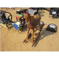 44" WOOD ROCKING HORSE