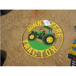 JOHN DEERE TRACTOR METAL SIGN