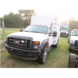 2008 FORD F550XL SERVICE TRUCK, VIN/SN:1FDAF56R68EE12018 - V8 POWERSTROKE DIESEL ENG, A/T, READING E