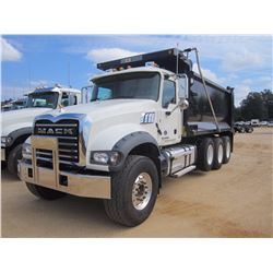 2017 MACK GU713 DUMP, VIN/SN:1M2AX07C1HM034190 - TRI-AXLE, 455 HP MACK MP8 ENG, MACK T310M 10 SPD TR