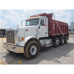 2008 PETERBILT 367 DUMP, VIN/SN:1NPTLBEXX8N764614 - TRI-AXLE, 475 HP CAT C15 ENG, 8LL TRANS, 46K REA