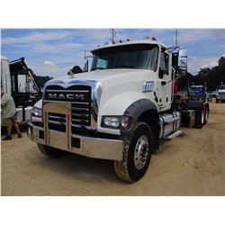 2017 MACK GU713 ROLL OFF TRUCK, VIN/SN:1M2AX04C3HM031375 - T/A, 405 HP MACK MP7 ENG, MACK M DRIVE AU