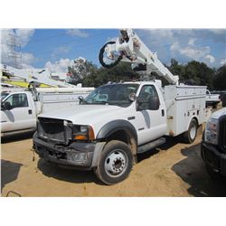 2007 FORD F550XL BUCKET TRUCK, VIN/SN:1FDAF56P47EB26035 - V8 POWERSTROKE DIESEL ENG, A/T, ALTEC BODY