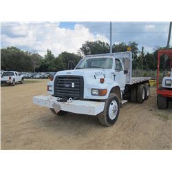 1995 FORD F SERIES FLATBED TRUCK, VIN/SN:1FDYL90E5SVA31564 - T/A, CUMMINS DIESEL ENG, A/T, 40K REARS