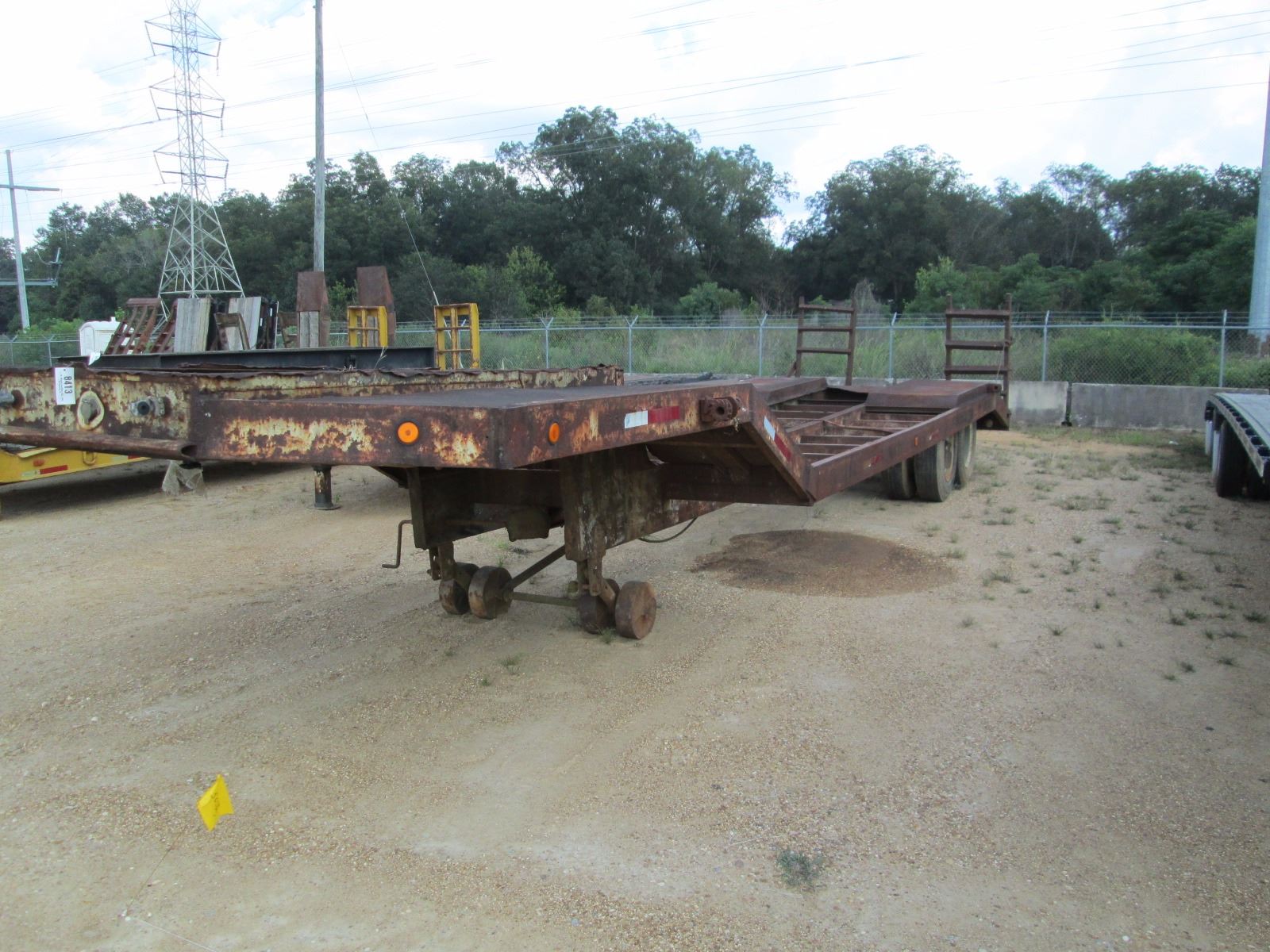LOWBOY TRAILER, T/A, 36' LENGTH, 108" WIDE, MOTOR GRADER RAMPS