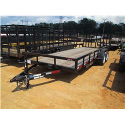 2017 CALIBER TAG TRAILER, VIN/SN:57BEE7209H1518222 - T/A, 7'X 20', FOLD UP RAMP, 5,200# AXLES W/ELEC
