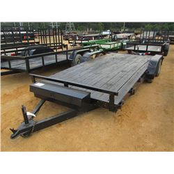 20' T/A TAG TRAILER, 30" DOVETAIL SLIDE IN RAMPS, TOOL BOX, P205/70R15 TIRES