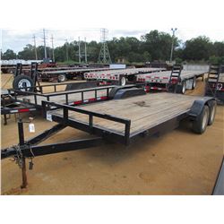 TAG TRAILER, - 6.5' X 18', T/A, FOLD UP RAMPS, ELECT BRAKE, P225/70R15 TIRES