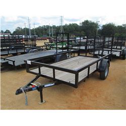 2017 CALIBER TAG TRAILER, VIN/SN:57BAG6121H1001888 - S/A, 6' X12', FOLD UP RAMP, TUBE TOP RAIL, WOOD