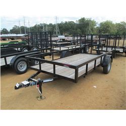 2017 CALIBER TAG TRAILER, VIN/SN:57BAG6142H1517565 S/A, 6'X14', FOLD UP RAMP, 24" DOVETAIL, TUBE TOP