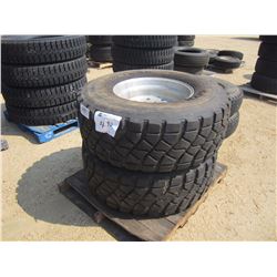(2) 425/65R22.5 TIRES W/ALUM RIMS