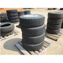 (4) LT275/65R20 TIRES W/ALUM RIMS