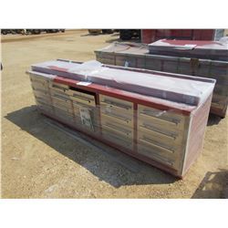 10' HEAVY DUTY METAL WORK BENCH W/40" HANGING WALL