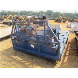12' HYDRAULIC POWER UNIT BED, - HYD WINCH, 2 HOSE REELS, GOOSENECK HOOKUP