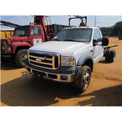 2006 FORD F450 XLT CAB & CHASSIS, VIN/SN:1FDXF46P66EC65764 - POWER STROKE DIESEL ENG, A/T, ODOMETER 
