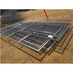 (5) 8' X 16' GALV GATES, (1) 8' X 8' GALV GATE, (1) 6' X 10' GALV GATE