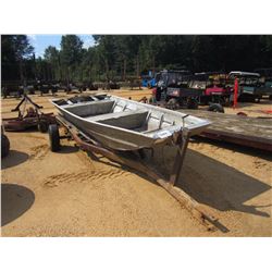 15' ALUMINUM FLAT BOTTOM BOAT WITH S/A TRAILER