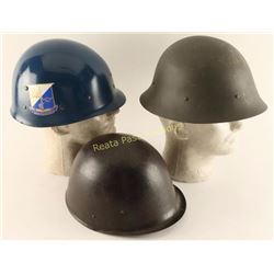 Lot of 3 Helmets