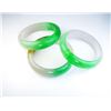 Image 1 : Lot of 3 Green Jade Bangles