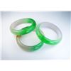 Image 2 : Lot of 3 Green Jade Bangles