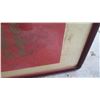 Image 8 : Framed Hundred-Fish Gold Characters w/Red Background (slight discoloration) 45"L x 25.5"H