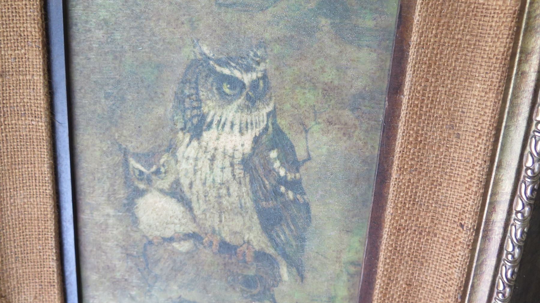 Qty 3 Framed Original Paintings On Canvas Lrg Abstract Cubist