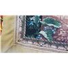 Image 8 : Large Hanging Embroidery/Tapestry - White Doves, Bowl of Flowers 35.5" L x 54" H