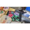 Image 8 : Misc Lot: Silk Fans, Tasselled Masks, Miniature Handbags, Chinese Cap, etc.