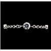 Image 1 : 1.35 ctw Diamond Evil Eye Bracelet - 14KT White Gold