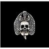 Image 2 : Classic Sterling Silver Skull Ring