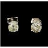 1.22 ctw Diamond Stud Earrings - 14KT White Gold