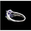 Image 3 : 3.04 ctw Tanzanite and Diamond Ring - 14KT White Gold