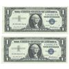 Image 1 : 1957 $1 Silver Certificate Currency Lot of 2