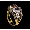 Image 4 : 4.72 ctw Morganite and Diamond Ring - 18KT Rose Gold