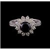 Image 2 : 2.50 ctw Black Diamond Ring - 14KT White Gold